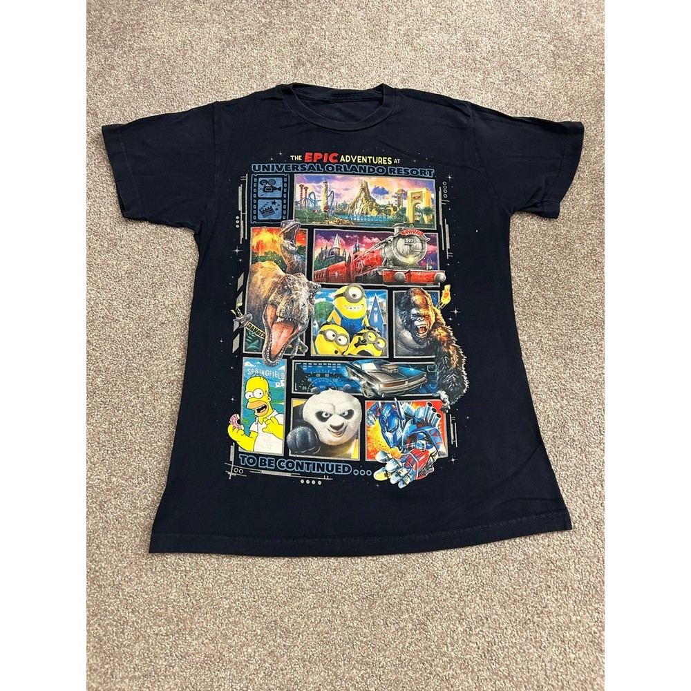 Universal Studios Orlando Resort T Shirt Small Black Excellent Epic Adventures
