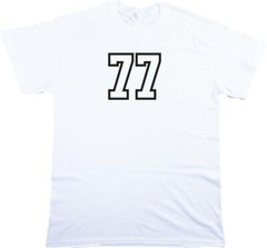 77 Retro Varsity College T-Shirt – Football, 70s, Custom Text, Various Colours