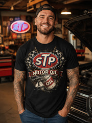 STP Hot Rod Racing T Shirt Retro Speed Shop Drag Race Tee