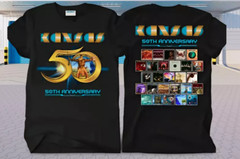 Kansas Band Anniversary T-Shirt Tour 50th Black Unisex All size D671