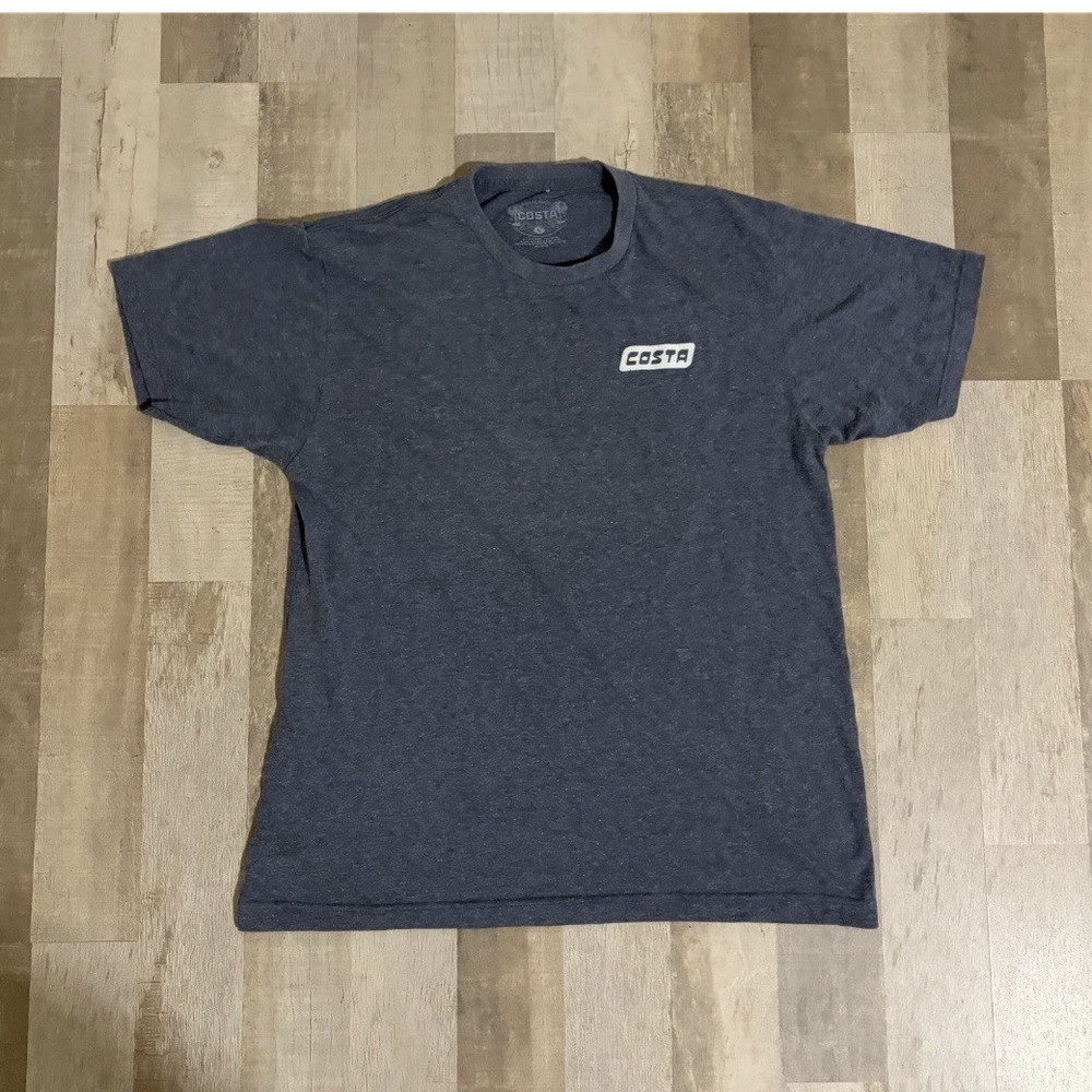 Costa Del Mar Classic Emblem T Shirt Men’s Large Gray Short Sleeve Brand New