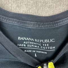 Lot Of 6 Banana Republic 100% Supima Cotton T-Shirt Black Large Crew Neck Blank