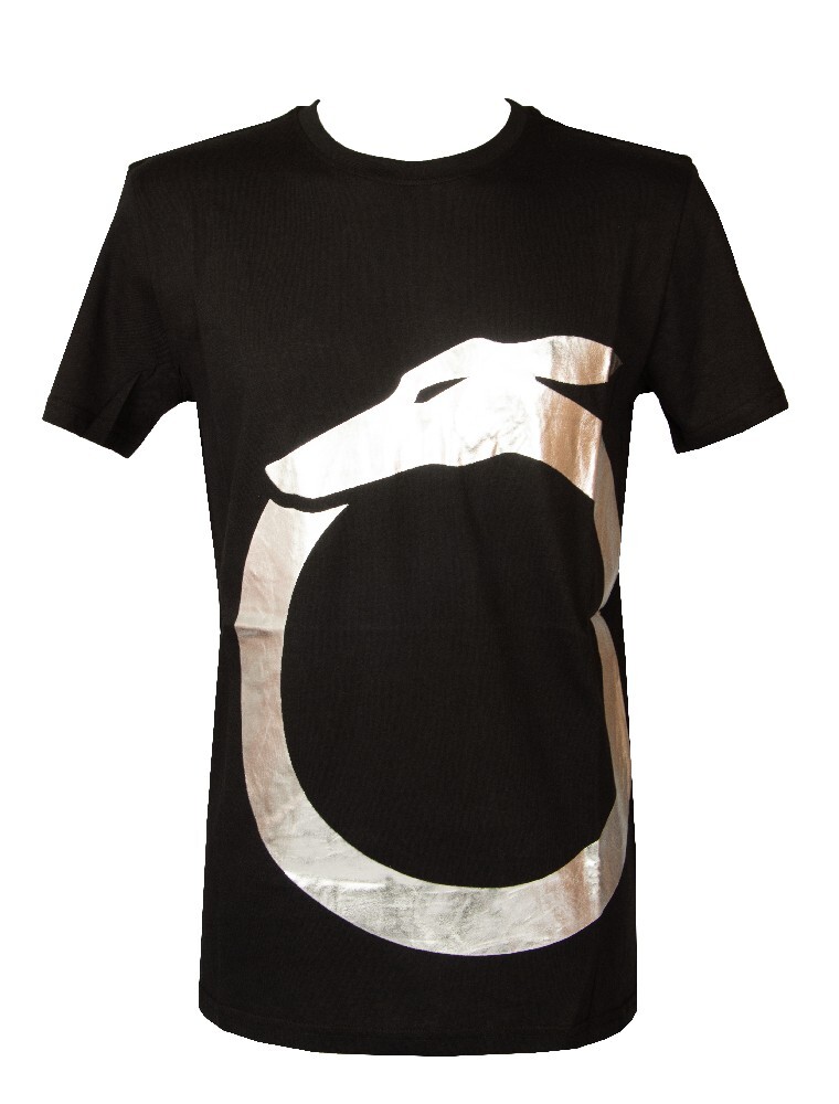 TRUSSARDI Men’s Short Sleeve Crew Neck Logo Printed Pure Cotton Arts T-Shirt