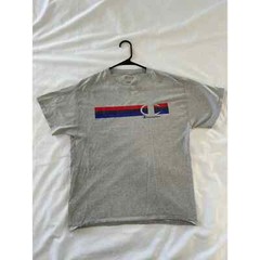 Champion Shirt Mens Large Gray Modern Sports Short Sleeve TShirt Size L