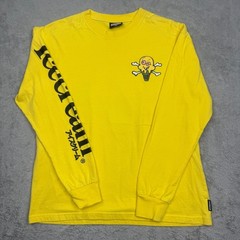 Ice Cream Henry Shirt Men S Yellow Cone Graphic Print Logo Long Sleeve Crew Neck