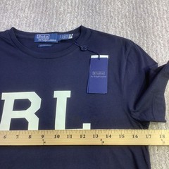 Polo Ralph Lauren Mens Custom Slim Fit RL Graphic T-Shirt Navy Blue Small NWT
