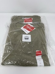 2 Hanes Triblend Lightweight Crew Tees XL Olive Drab Heather