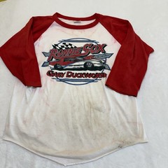VTG 80s Ronnie Sox Drag Racing T Shirt 3/4 Sleeves Sz M Cal Cru Distressed