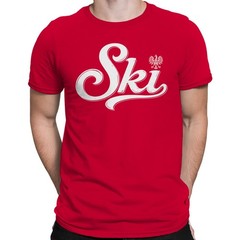 Ski Script Polish Eagle Sign Men’s T-shirt