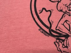 Vintage 80’s Mens T Shirt Size Small Here Kitty Kitty Made In USA Rare Pink