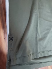 Cuts Split Hem Dark Army Green Men’s Tee Shirt XL