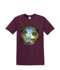 T-Shirt S to 2XL 3XL -SURF myrtle beach SAILBOAT beach boards resort waves fun