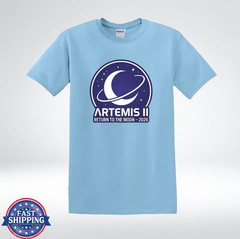 Artemis II Return To The Moon 2026 Space Mission Graphic T-Shirt