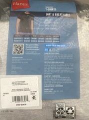 Hanes 5 pack Mens Cotton Crewneck T Shirts . Black, Gray XL 46-48