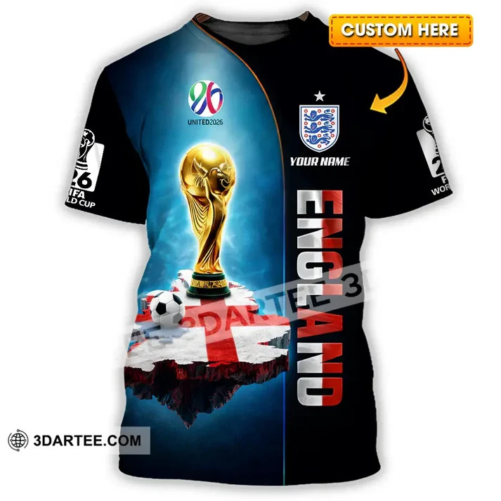 New 3D Unisex Shirt – Custom England World Cup 2026 3D Shirt VK13898