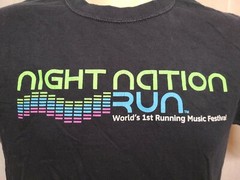 Night Nation Run The Running Music Festival Adult Small Black TShirt