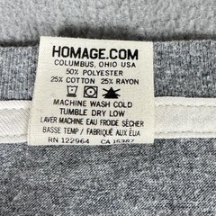Homage Shirt Mens Large Gray Blue 3/4 Sleeve Henley C Raglan Baseball Tee