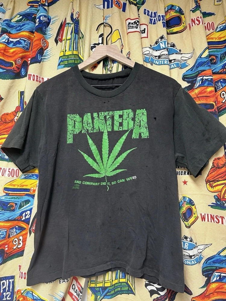 VTG Panteraaa Shirt Mens Black Weed Flyn Across America Tour 90s USA Rare