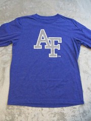 Air Force Shirt Mens Medium Blue Fighting Falcons Military Long Sleeve Retired