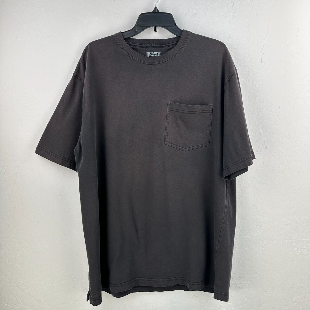 Duluth Trading Co T-shirt Mens Large Black 100% Cotton Short Sleeve Longtail T