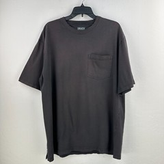 Duluth Trading Co T-shirt Mens Large Black 100% Cotton Short Sleeve Longtail T