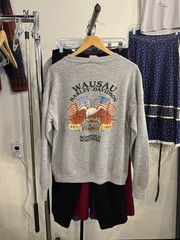 Vintage Rare 90s Harley Davidson 3D Emblem Leader Of The Pack Wolf Sweatshirt L