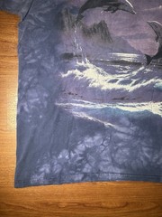 Vintage The Mountain Dolphin Ocean Tie Dye Graphic T Shirt XL USA 12