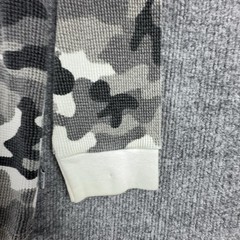 Pro Club Shirt Mens Large Gray Camo Thermal Heavyweight Waffle Knit Long Sleeve