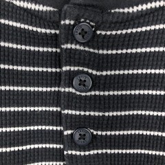 Used Levi’s striped pattern henley neck thermal long-sleeve T-shirt waffle k…