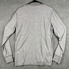 American Eagle Athletic Fit Long Sleeve Eagle Logo Tee Size M Grey Heather