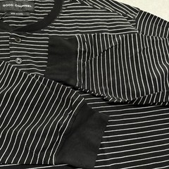 Good Counsel Wanzer Henley Long Sleeves Black T-Shirt 3XL White Stripe Tee NWT