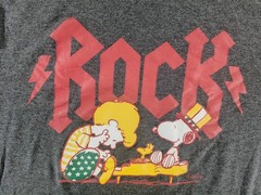 Peanuts Snoopy Charlie Brown Rock Graphic Long Sleeve Shirt Gray Japan Men’s L