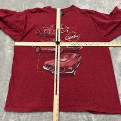 Ford Mustang Shirt Mens XL Red Short Sleeve Crewneck Graphic Choice Apparel Logo