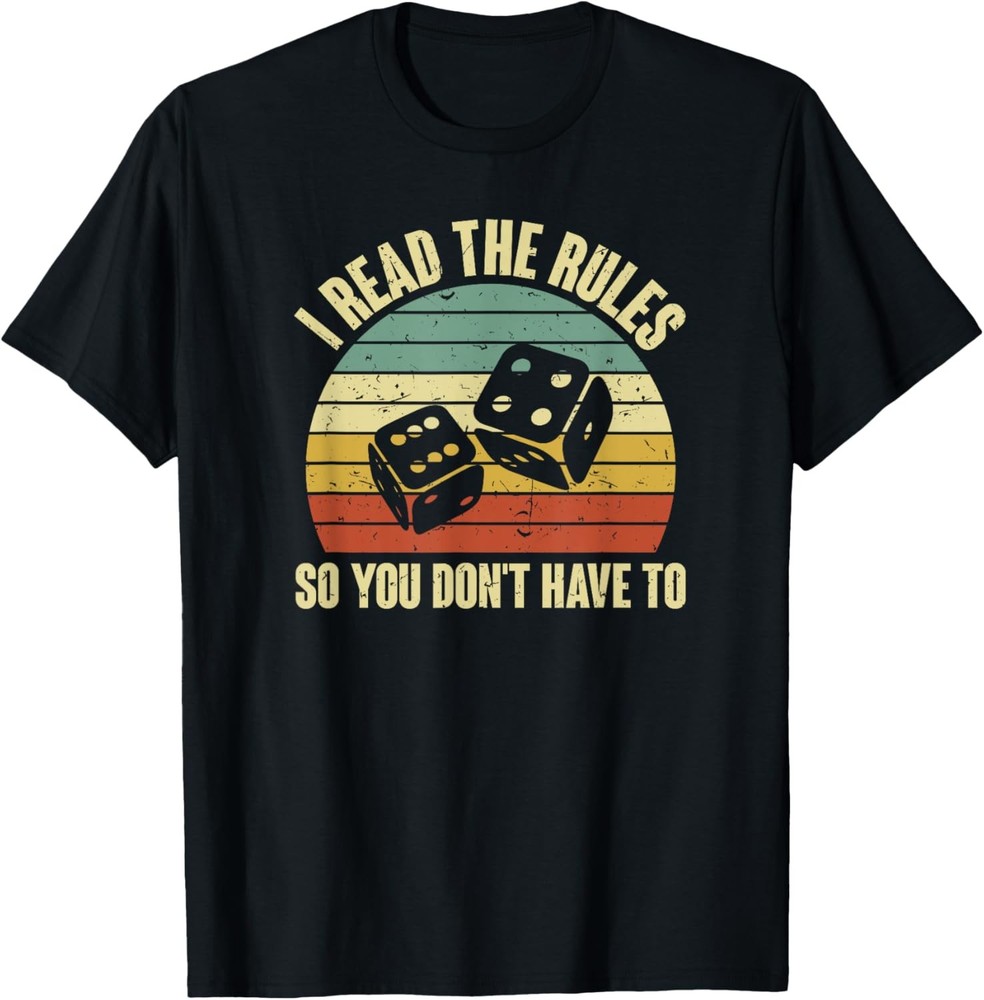 Game Night Adults Funny Board Games I Read The Rules T-Shirt