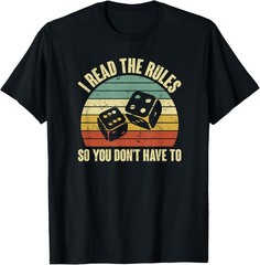 Game Night Adults Funny Board Games I Read The Rules T-Shirt