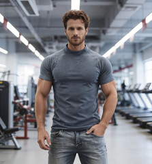 3 Colors Men’s Muscle Slim Fit T Shirt Streetwear Solid Colors Gym High Neck