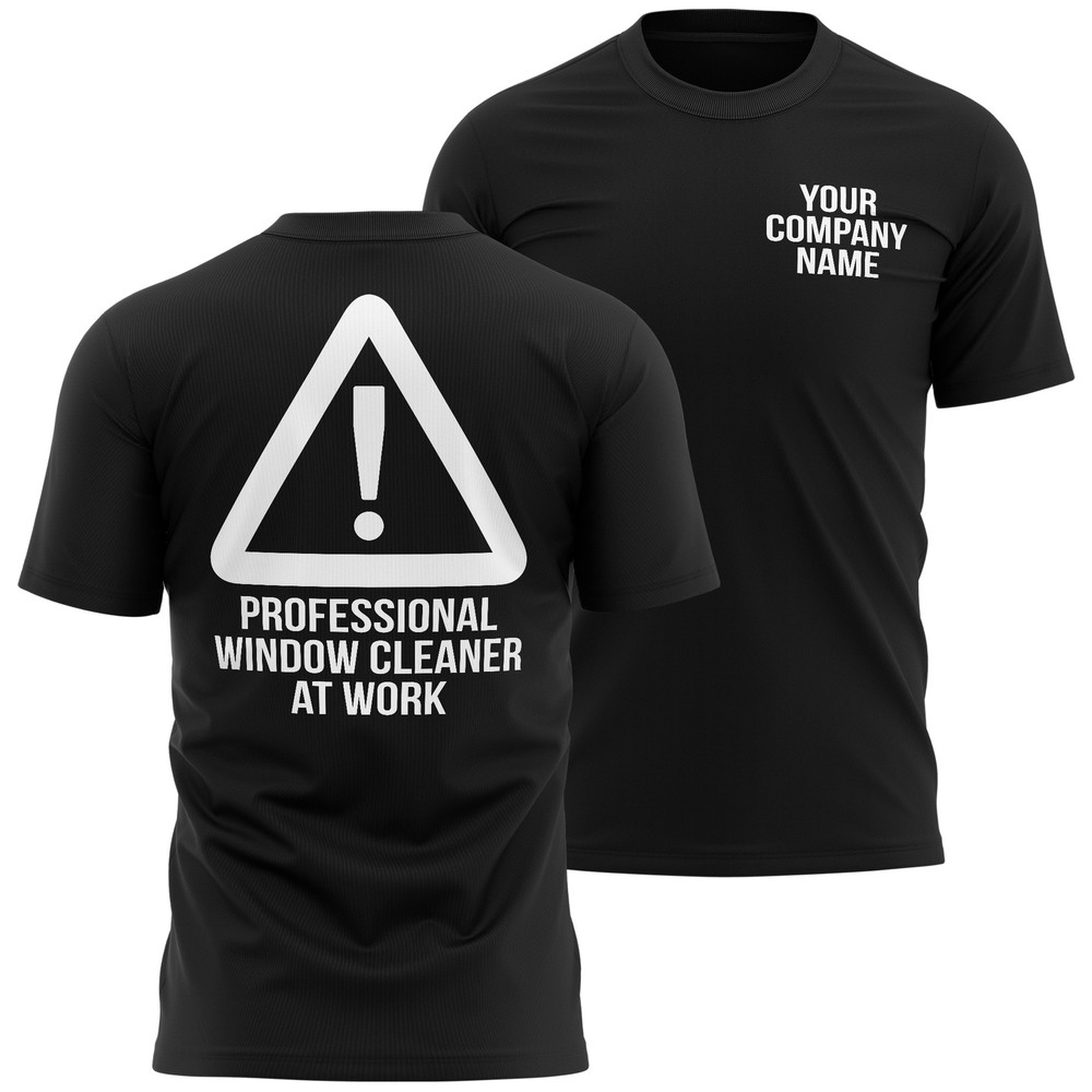 Professional Window Cleaner T Shirt Personalised Workwear Custom for Men Him …