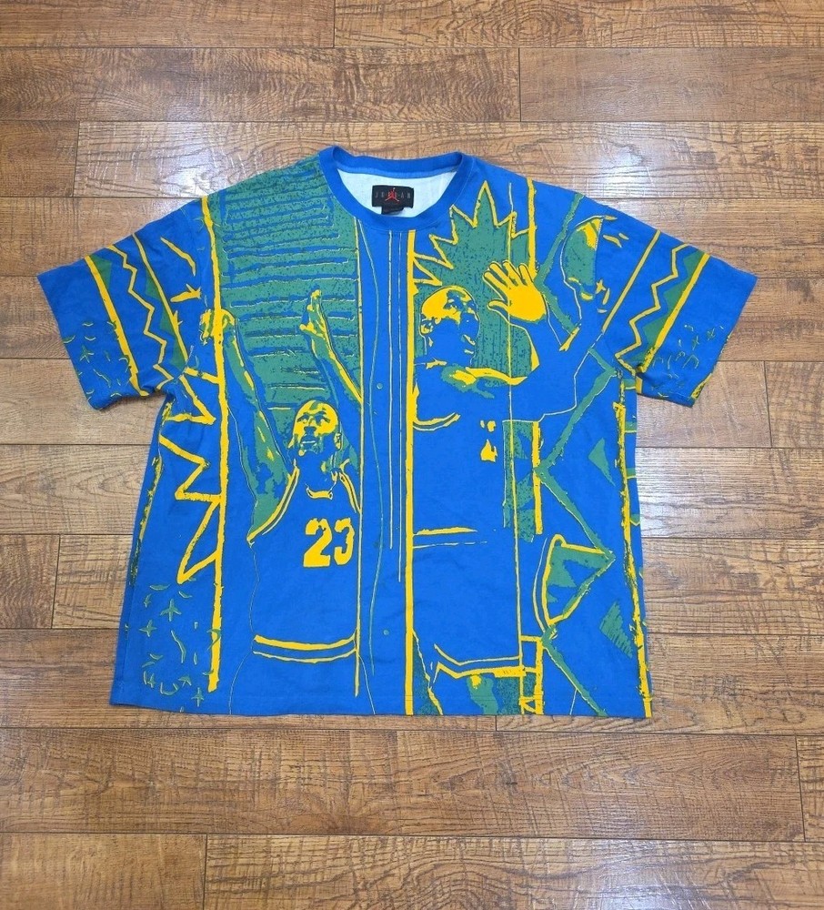 MICHAEL JORDAN Air Jumpman mens XXL All Over Print shirt basketball hip hop