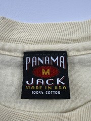 Vintage Panama Jack Shirt Mens Medium Beige Parrot Graphic Tee Tropical USA VTG