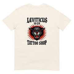 Leviticus Tattoo Shop, Biblical Ink Master, Historial Art, Printed T-Shirt