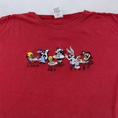 Vintage Looney Tunes Shirt BOXY Large Warner Bros Taz Bugs Bunny Speedy Gonzales