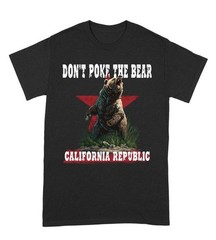 Don’t Poke The Bear California Republic Black T-Shirt, S-5XL