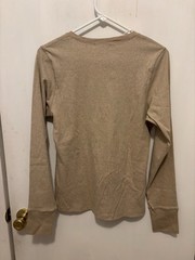 NWT Buck Mason Marled Straw Surplus Rib Henley Mens XL MSRP $68 Defect