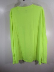 New Athletic Works Men T Shirt Size 2XL 50 52 Acid Yellow Long Sleeve