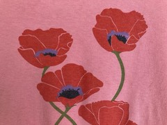 80’s Liberty Graphics Screen Printed Poppy Tshirt Large
