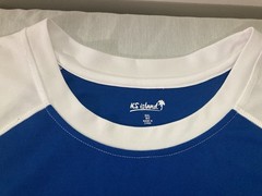 Men’s 5XL Big KingSize Island Swim Shirt Raglan Sleeve in Royal Blue & White