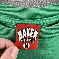 Vintage Baker Skateboards Shirt Mens Medium Green Box Logo Y2K Andrew Reynolds