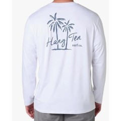 Hang Ten Men’s Long Sleeve Sun Tee, UPF 50+, Quick-Dry Fabric, Lightweight, XL