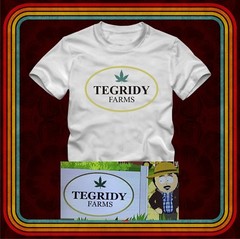 TEGRIDY FARMS LOGO – Mens / Unisex -16 color options – South park pot farm RANDY