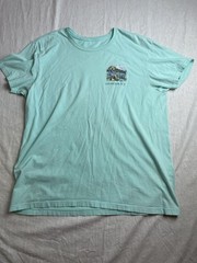 Crown & Ivy Mint Green Mens L Dog Golden Retriever Cotton Coastal Nature T-Shirt